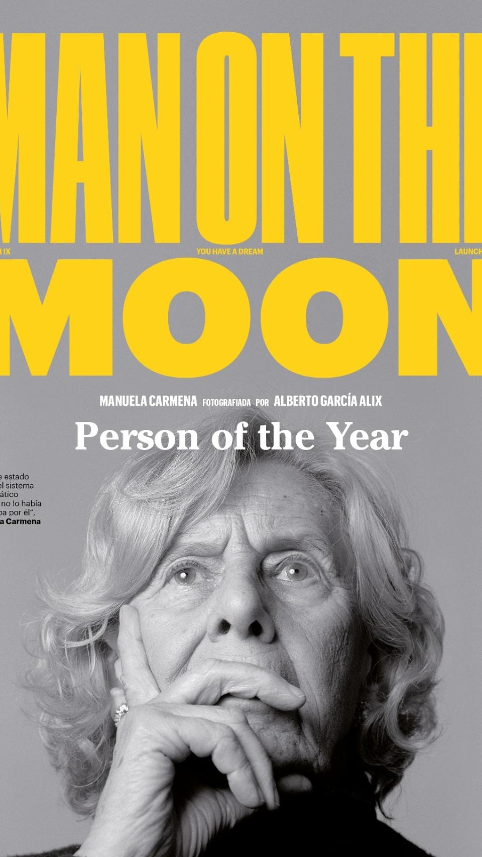 Manuela Carmena en Man on the moon.