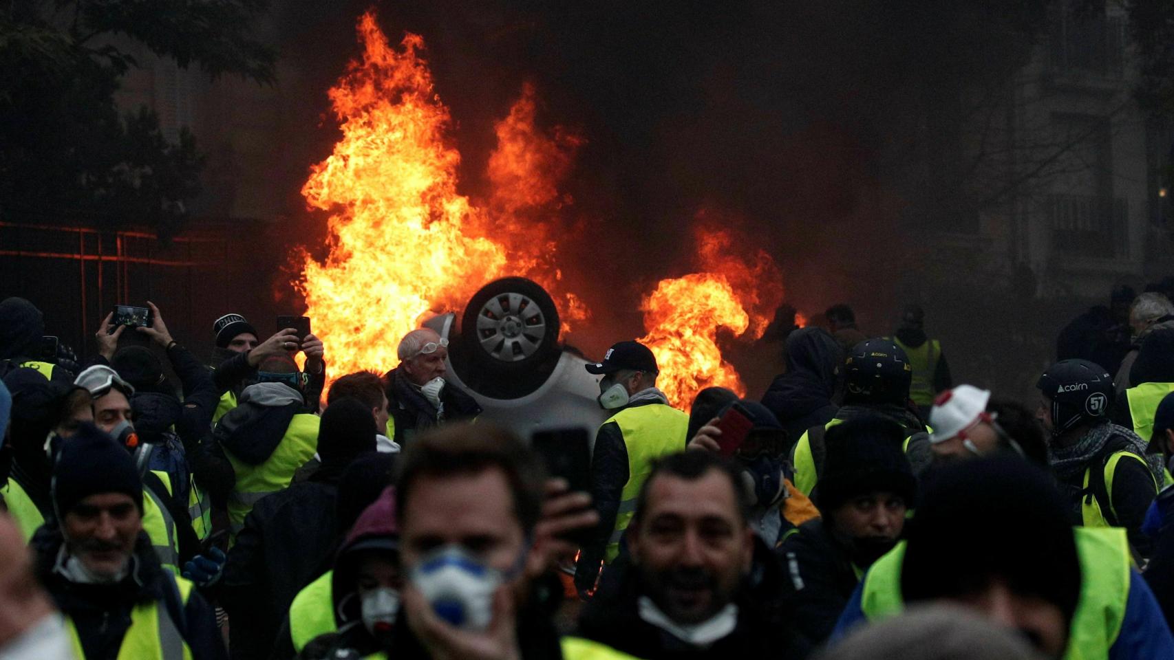 Los 'chalecos amarillos', en las calles de París.