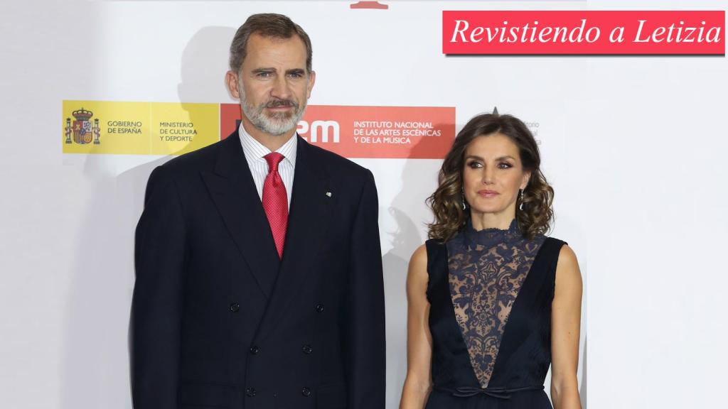 Felipe y Letizia en el acto de este miércoles en un montaje de JALEOS.