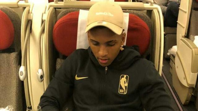 Rodrygo Goes en el avión a Madrid. Foto: Instagram (@Rodrygogoes)