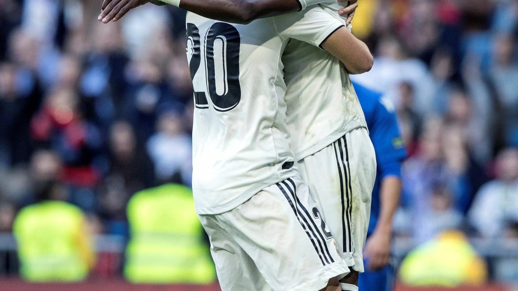 Vinicius celebra su gol ante el Melilla.