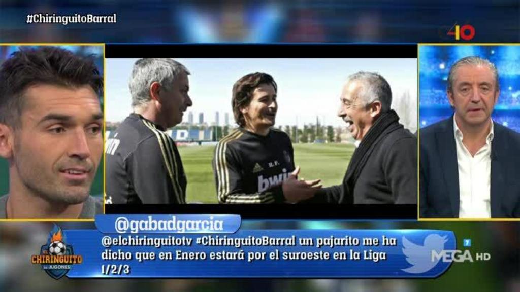 David Barral, en El Chiringuito. Foto: twitter (@elchiringuitotv)