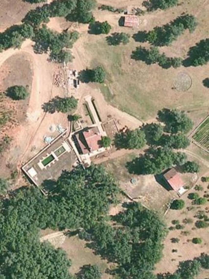 La finca de Ana Rosa, desde vista aérea.