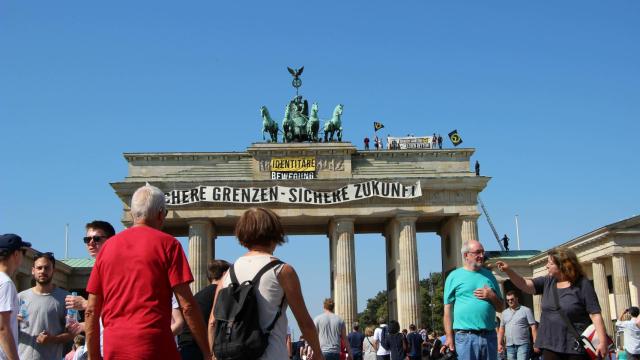 Manifestantes de ultraderecha en Alemania.