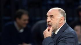 Pablo Laso, en el encuentro ante el Anadolu Efes