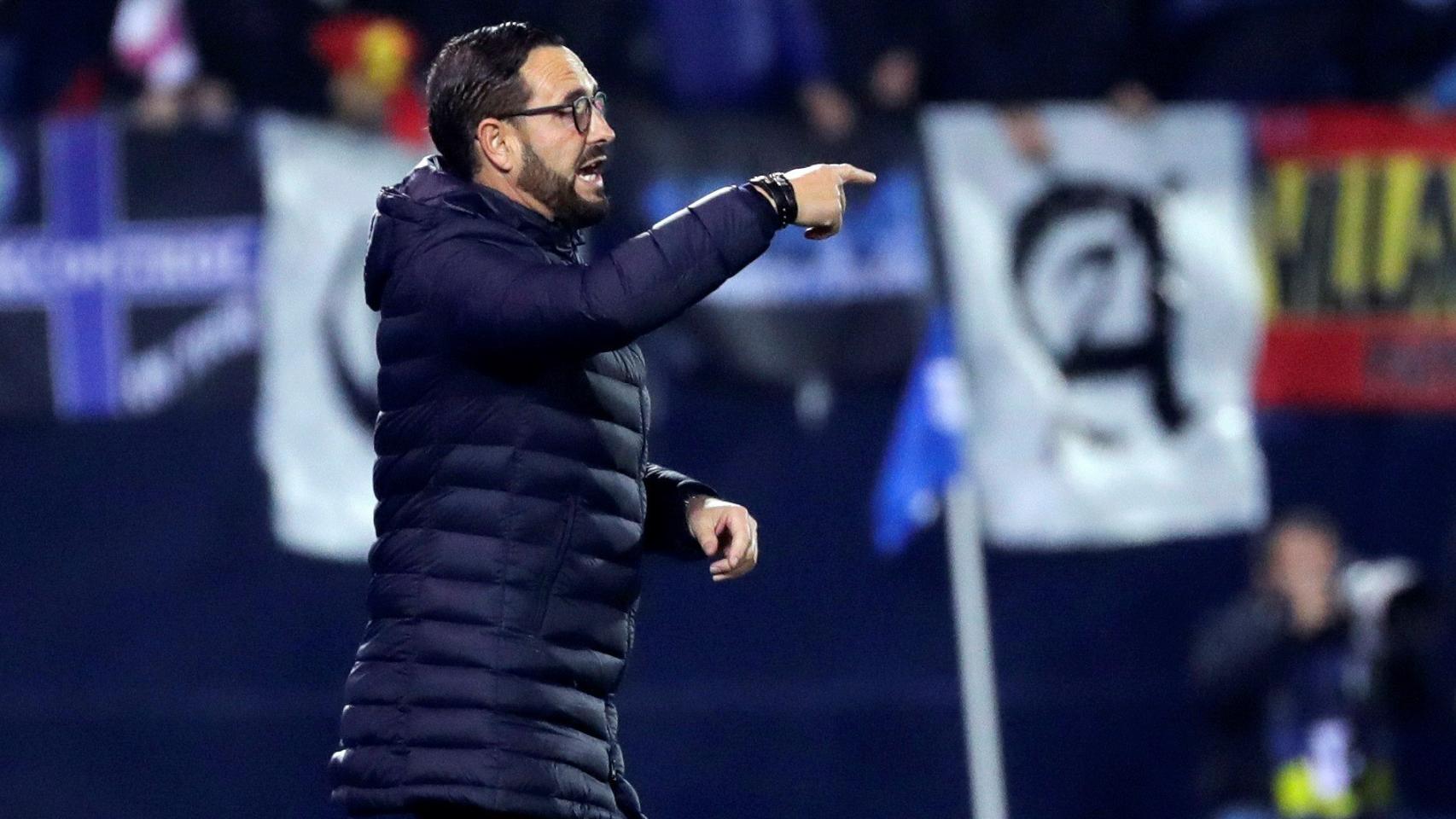 Bordalás, entrenador del Getafe, durante el partido contra el Leganés