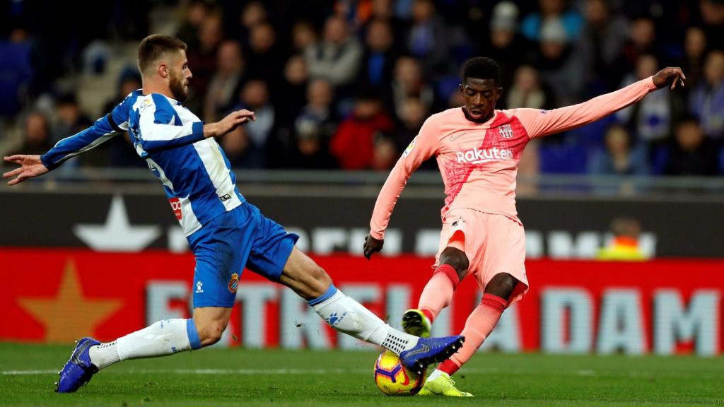 Ousmane Dembélé frente al Espanyol