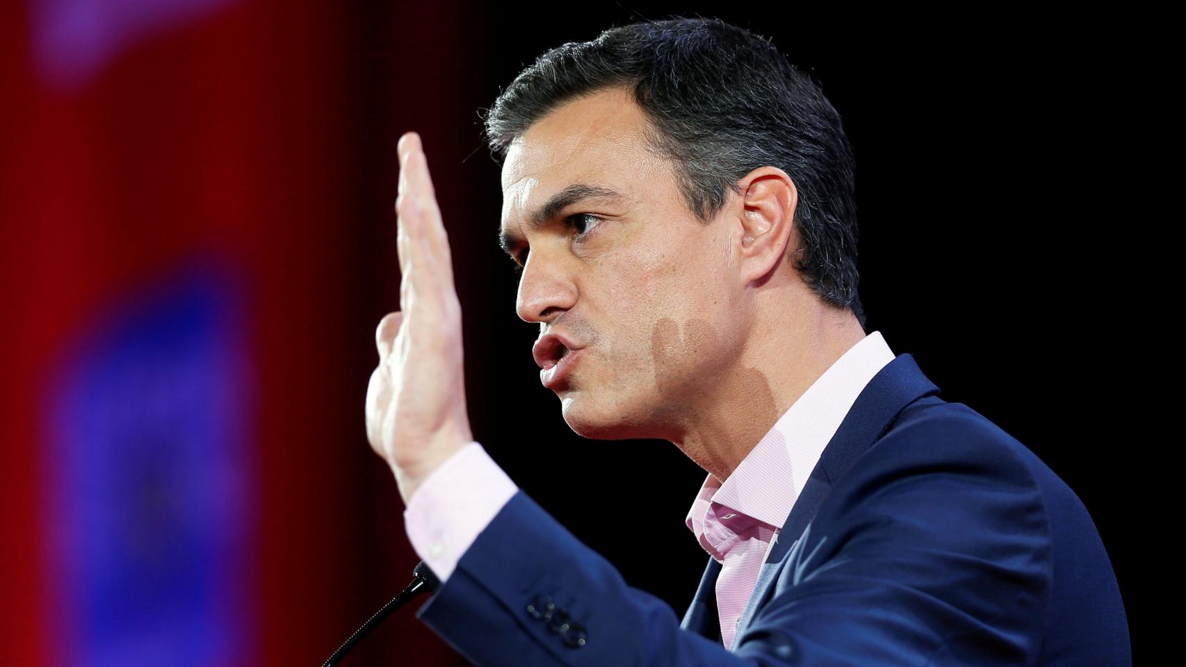 Pedro Sánchez, este domingo durante una reunión de los socialistas europeos.