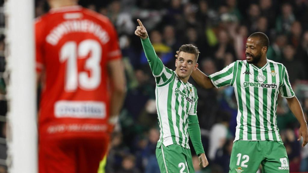 Lo Celso celebra su gol en el Betis - Rayo Vallecano