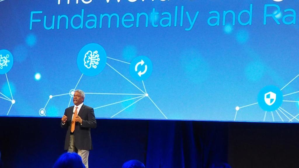 El CEO de NetApp, George Kurian, esta semana durante el evento de la compañía en Barcelona.