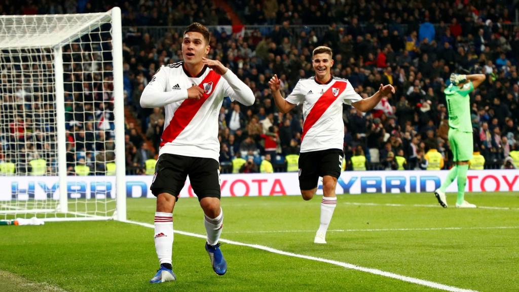 Palacios celebra con el River