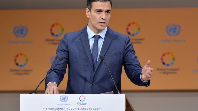 El presidente del Gobierno, Pedro Sánchez, este lunes.