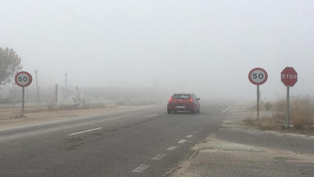 Niebla en las carreteras de Castilla y León