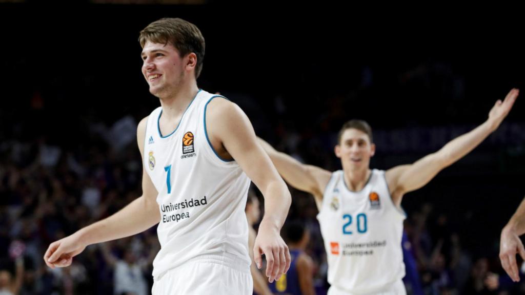 Doncic, en su etapa en el Real Madrid y Carroll