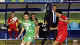 David Ramos en una imagen de archivo como entrenador del Puertollano FS