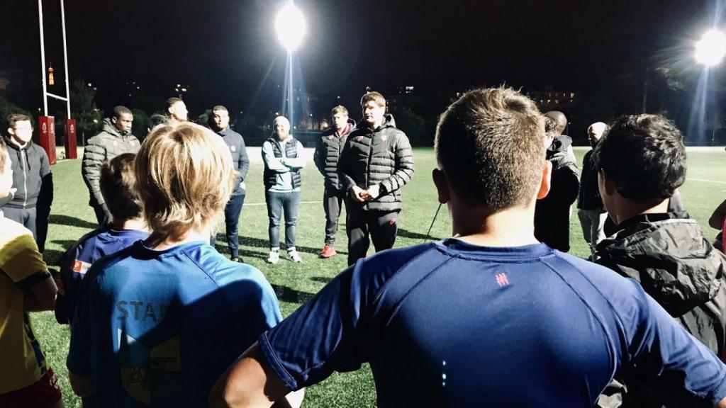 Stade Français en un entrenamiento. Foto: Twitter - @SFParisRugby