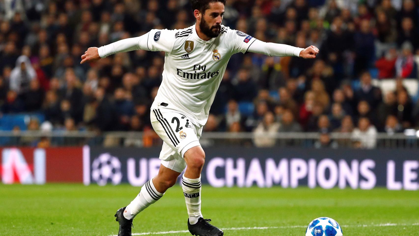 Isco, en un partido del Real Madrid en el Santiago Bernabéu