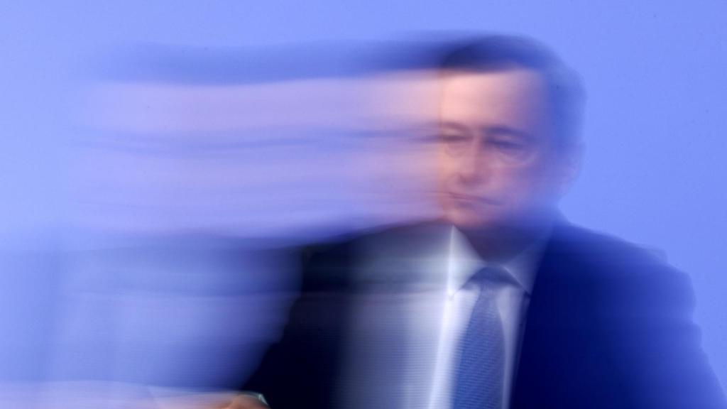 El presidente del BCE, Mario Draghi, durante la rueda de prensa en la que ha anunciado el fin de la compra de deuda