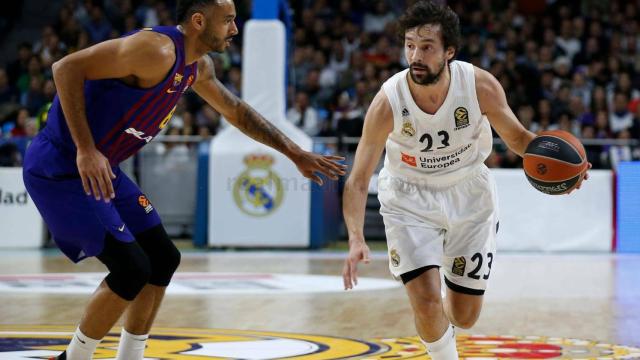 Sergio Llull ante el Barcelona Lassa