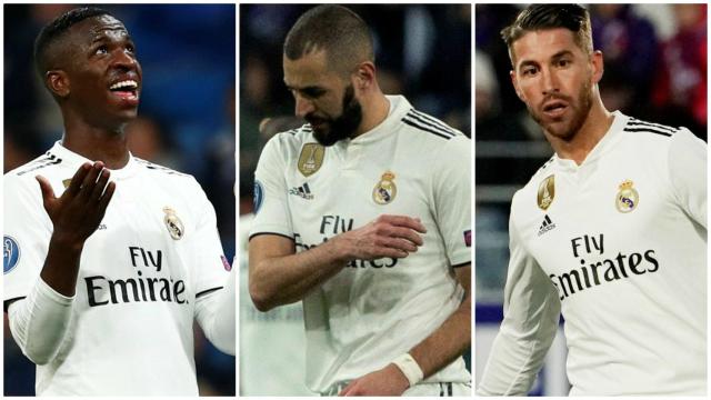 Vinicius, Benzema y Ramos