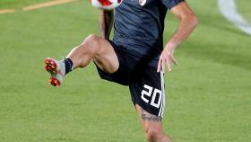 Milton Casco en el entrenamiento del River Plate