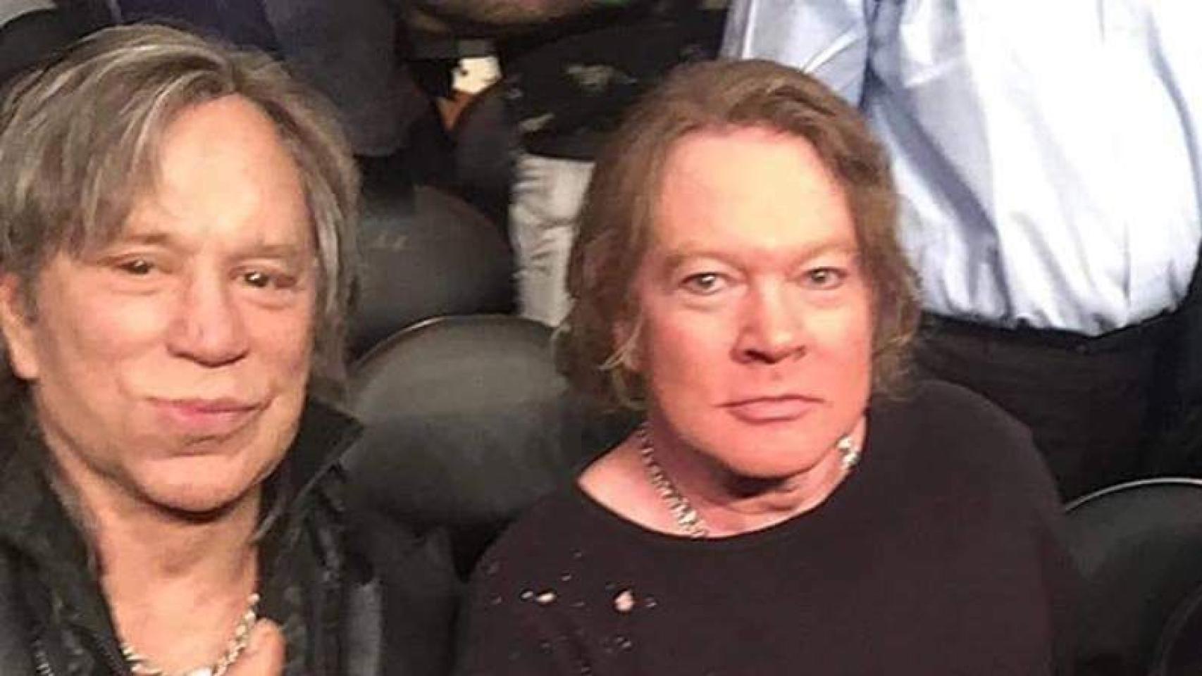 Sí, estos son Mickey Rourke y Axl Rose, aunque bien podrían ser Manolita y Vicenta