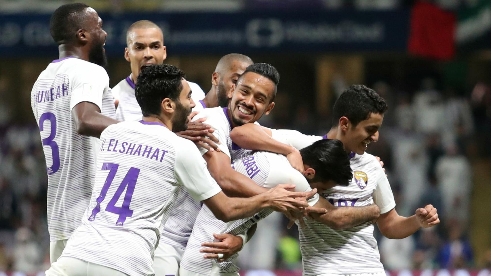 Los jugadores del Al Ain celebran el pase a las semifinales del Mundial de Clubes