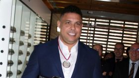 Ronaldo, durante el acto de Alcaides del Museo del Vino de Peñafiel