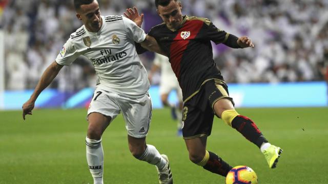 Lucas Vázquez, en el partido contra el Rayo