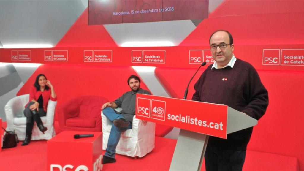 Miquel Iceta, primer secretario del PSC, en el 40º aniversario del partido.