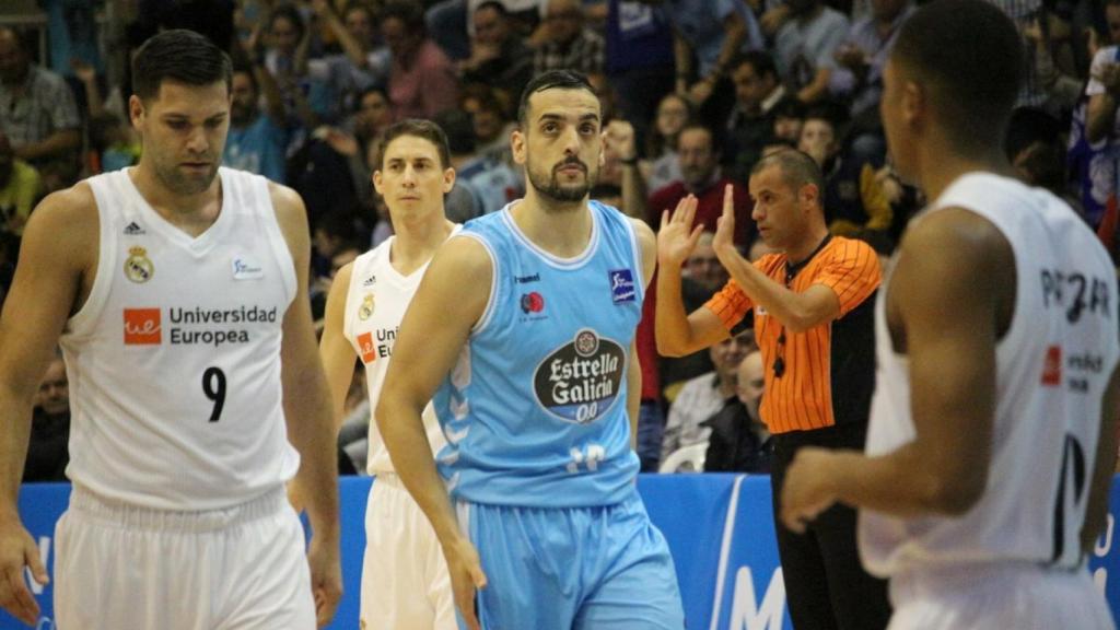 Partido entre Cafés Candelas Breogán y Real Madrid. Foto: Twitter. (@CBBreogán)