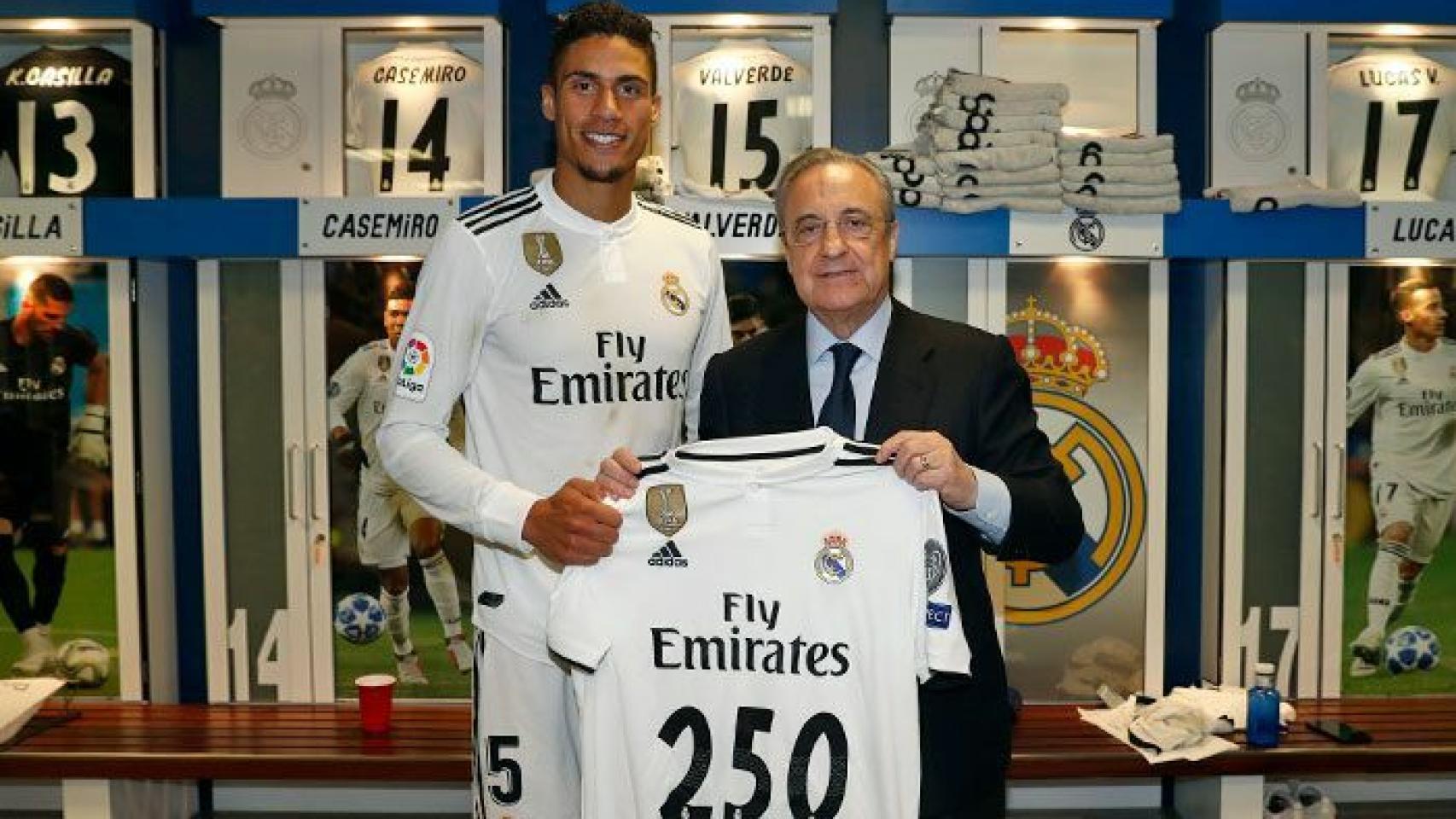 Varane llega a 250 partidos con el Real Madrid