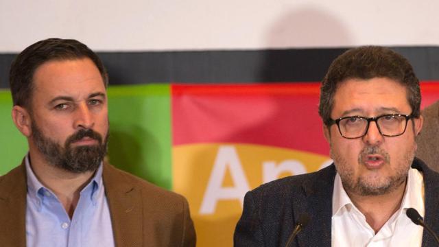 Santiago Abascal, presidente de Vox, y Francisco Serrano, líder en Andalucía.