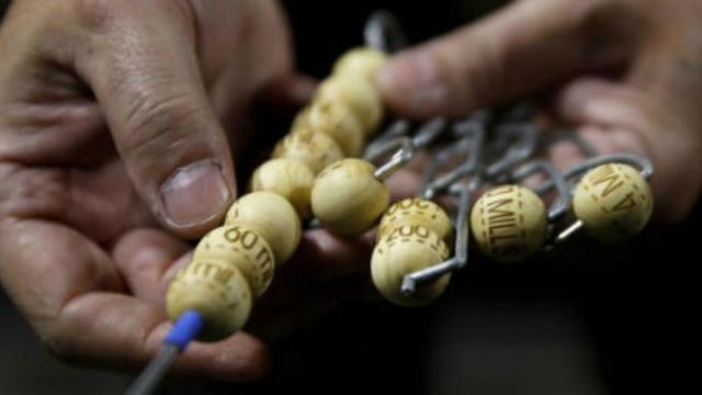 Bolas de premios de la Lotería de Navidad