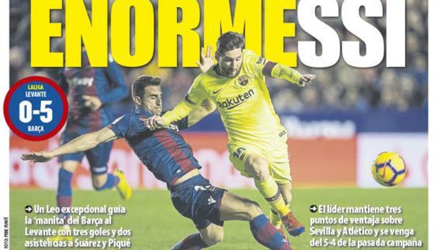 Portada del diario Mundo Deportivo (17/12/2018)