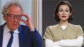 Geoffrey Rush y Yael Stone.