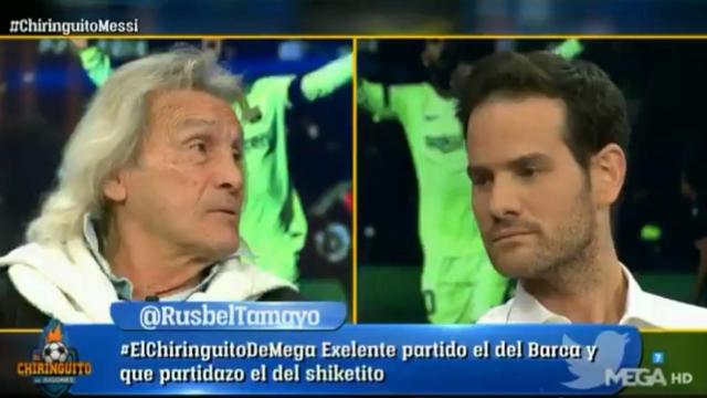 Gatti y Quim Domenech. Foto: Twitter (@elchiringuitotv)