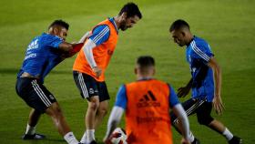 Isco entrena junto a sus compañeros