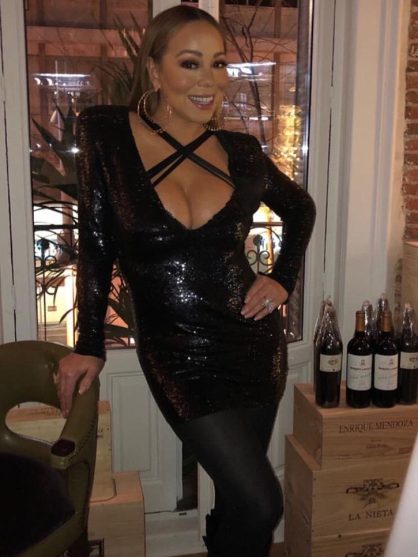 Mariah Carey en el restaurante Amazónico de Madrid.