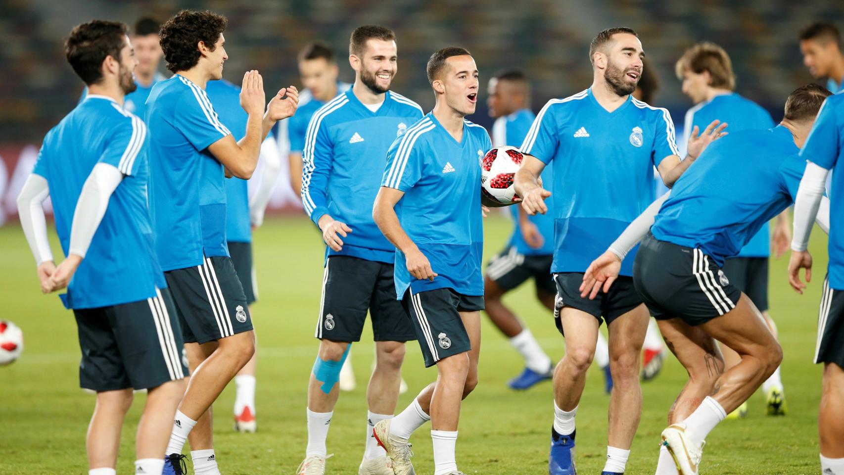 Nacho junto a su compañeros en el último entrenamiento