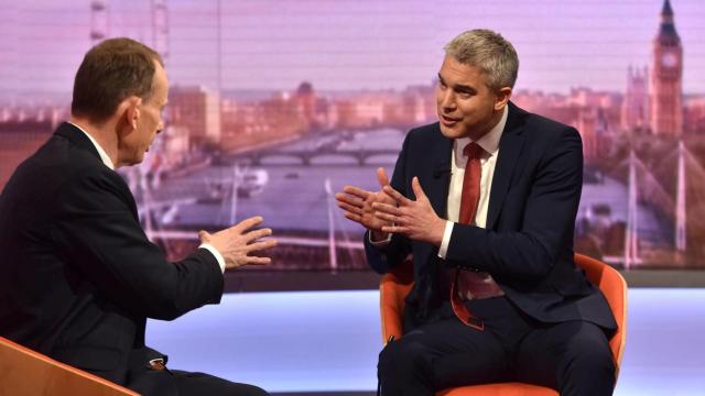 Steve Barclay, ministro del 'brexit', durante una entrevista.