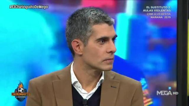 José Luis Sánchez en El Chiringuito. Foto: Twitter (@elchiringuitotv)