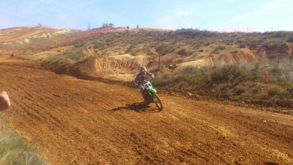 Teófilo Jiménez en una competición de motocross