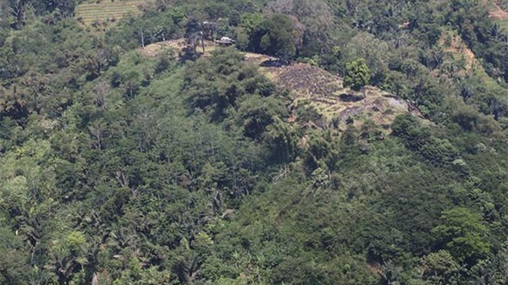 La cima de la supuesta pirámide oculta en un monte. Foto: Danny Hilman Natawidjaja