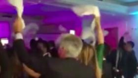 Ancelotti durante la fiesta del Nápoles