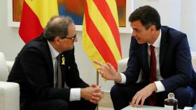 Quim Torra y Pedro Sánchez.