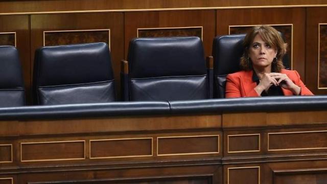 La ministra de Justicia, Dolores Delgado, en el Congreso./