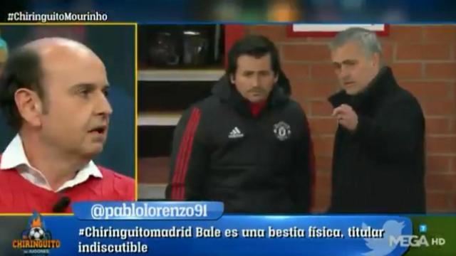 Juanma Rodríguez en 'El Chiringuito'. Foto: Twitter (@elchiringuitotv)