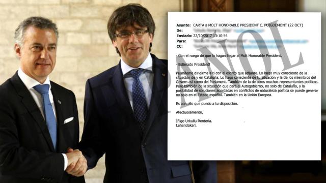 Urkullu planteó a Puigdemont una estrategia común en sus correos.