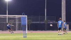 Entrenamiento de penaltis del Real Madrid